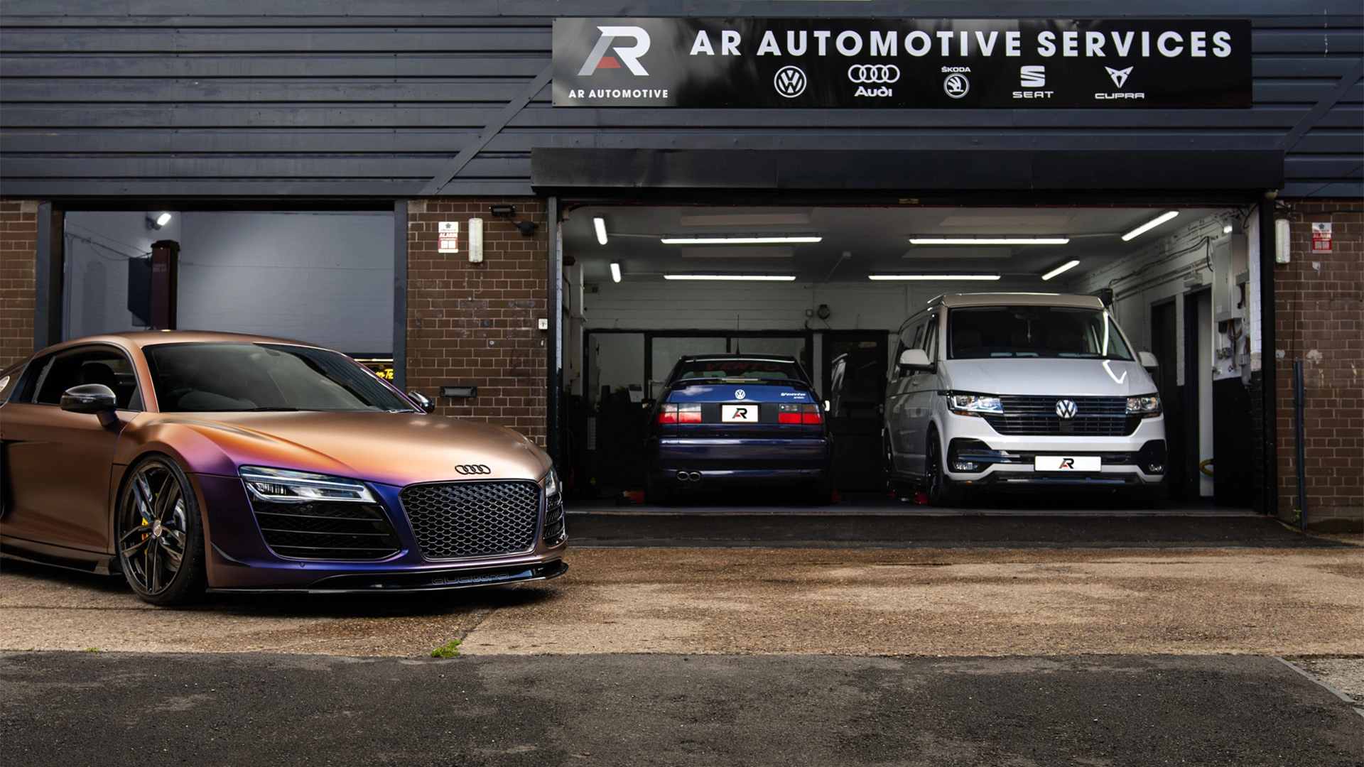 Front of AR Automotive services garage